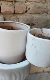 گلدان سفالی سالم سه عدد