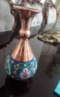 گلدون مس  قلم کاری شده فقط امروز۲۵۰۰