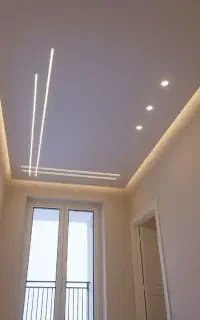 کناف سقف ساده و نور مخفی