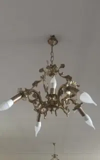 سه عدد لوستر  برنجی ۵ شعله