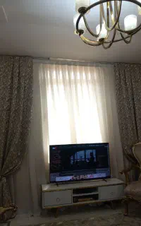 دوعدد والان کنارپرده طوسی بژ طلایی درحد نو نو