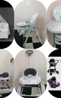 پک کامل کالسکه و صندلی غذا....