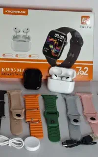 ساعت هوشمند 7 بند با ایرپاد مدل KW93 Max