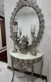 آینه شمعدان برنز