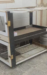 قفس دو طبقه چرخدار