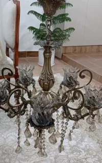 دو عدد لوستر برنج در حد نو