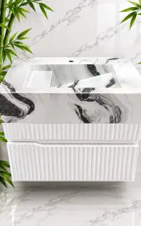 روشویی پی ویسی کابینتی سرامیک نانو پولیش