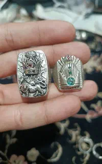 گردنی نقره و انگشتر نقره دستساز نقره ایتالیا