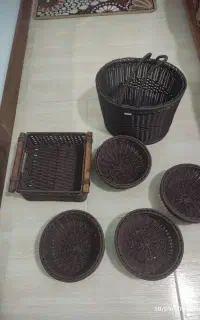 سبد سبزی جنس حصیری