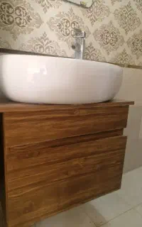روشویی طرح چوب