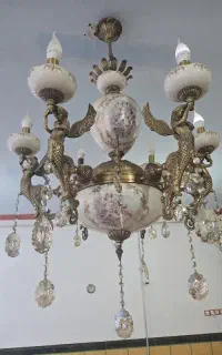 لوستر برنج ۶ شعله