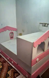 تخت طرح کلبه ایی۳سال تا۱۳سال