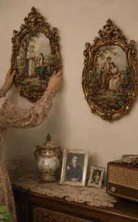 قاب تابلو کلاسیک با مخمل هر ۳ عدد ۱ عدد اشانتیون