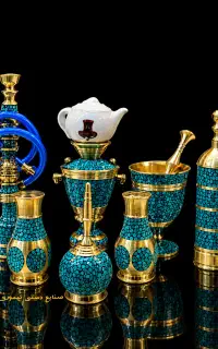 سرویس کلکسیونی وکاربردی مینیاتوری بانقوش فیروزه ای