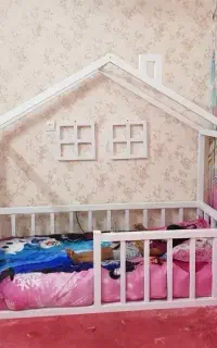 تخت کلبه ای کودک بسیار ساده و شیک