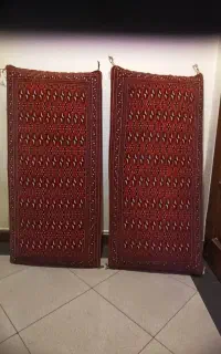 یک جفت پشتی سنتی دستبافت ترکمن شاه نشین