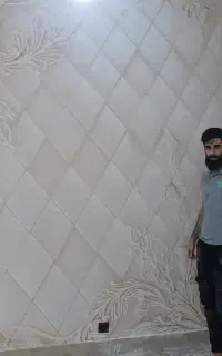 نصاب نصب کاغذ دیواری پوستر۳بعدی