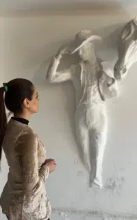 طراحی داخلی،گچبری مدرن،صخره،نقاشی،پتینه