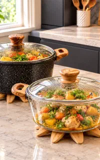زیر قابلمه چوب بامبو در جورواجور