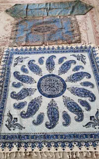 رومیزی قلم زنی و ترمه اصل اصفهان و یزد