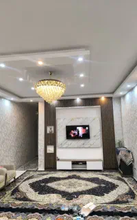 لوستر استیل حاشیه دار / طلایی و نقره ای