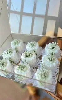 فروش باکس کاپ کیک دو رنگ  و باکس بله برون/چیدمان