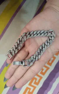 دستبند فول نگین اتمی(رنگ ثابت) نو نو