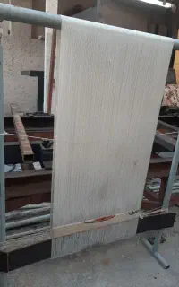 دو عدد دار قالی همراه با چله کشی ، نقشه و نخ