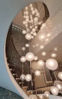 لوستر کافی شاپ لاینر رستوران هتلی لابی ووید مدرن