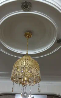 لوستر سه شاخه اب طلا