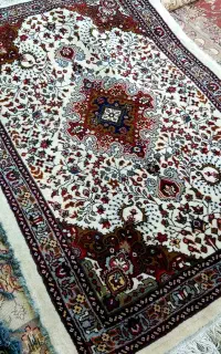 فروش فرش زرنیم ۱۰۰ در ۱۵۰ کرمان قلم آذرشهر