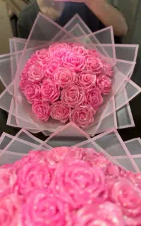 دسته گل روبانی