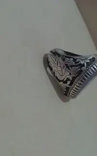 انگشتر شجر نقره سیاه قلم