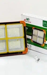 پرژکتور شارژی و خورشیدی 1200وات چهار باتری