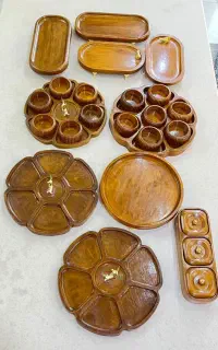 ظروف طرح  چوبی و دکوری