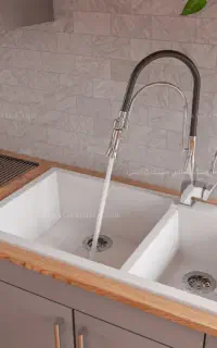 سینک گرانیتی.  سوراخ کاری ونصب شیر