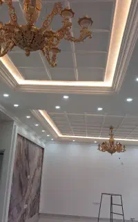 گچکاری سیاه وسفید نور مخفی گلویی وغیر