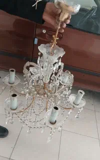 یک جفت لوستر شیشی