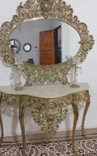 اینه و شمعدان برنز