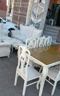 سرویس مبل۷نفره باناهارخوری۸نفره بامیز