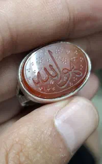 انگشتر عقیق خط رکاب نقره