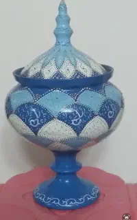 شکلات خوری سفالی نو، کوزه سفالی، گل مصنوعی