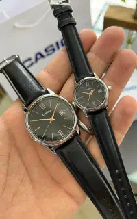 ست کاسیو اورجینال شرکتی بند چرم کژوال روزمره