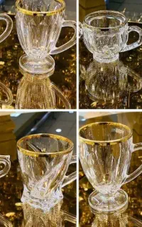 استکان فنجون لب طلا خارجی اصل اورجینال  پارچ لیوان
