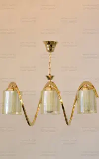 لوستر اشپزخانه اتاق خواب 3شعله آویز حبابی رنگ ثابت