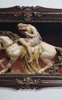 تابلوی سلطنتی ابریشم بافت قالیچه ای