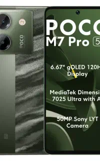 شیائومی POCO M7 Pro/گیگ ۵۱۲/رم ۱۲/ اینترنت 5G