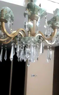 لوستر انتیک قدیمی برنجی زیبا