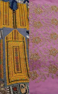 زی اآستین دست دوز  و پارچه مجلسی