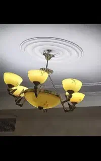 لوستر آنتیک طرح فرشته  تمام برنز سنگین